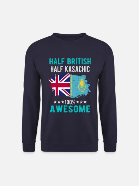Half British Half Kazakh - Unisex Sweatshirt - navy