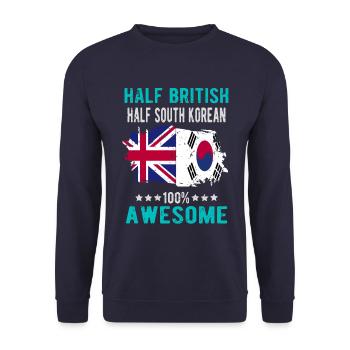 Moitié Britannique moitié Sud-Coréens - Sweat-shirt Unisexe - marine - Devant - Alina (178cm) & Michal (187cm)