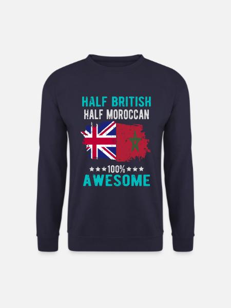 Half British Half Moroccan - Unisex Sweatshirt - navy