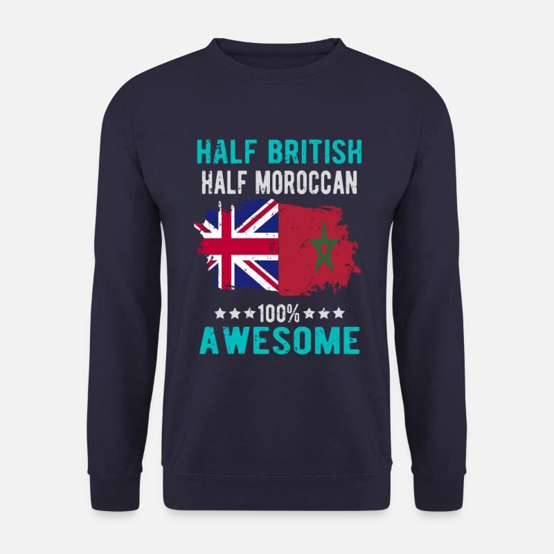 Half British Half Moroccan - Unisex Sweatshirt - navy
