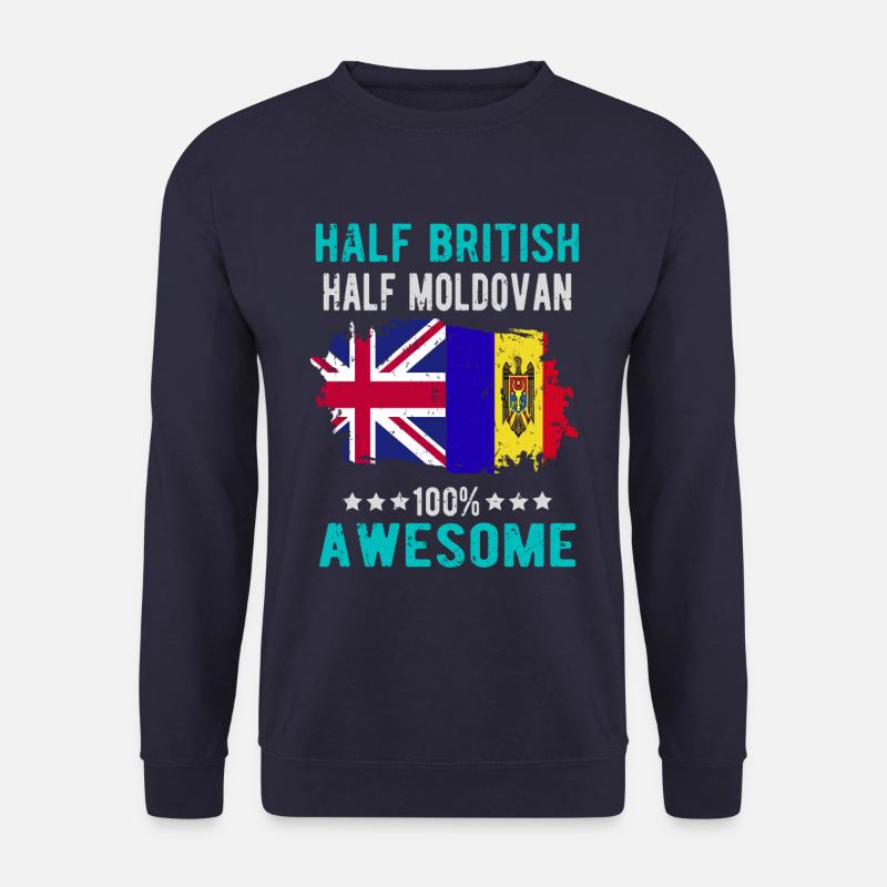 Half British Half Moldovan - Unisex Sweatshirt - navy