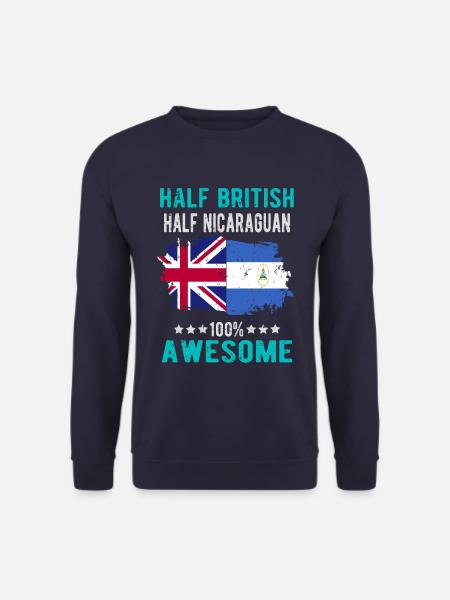 Half British Half Nicaraguan - Unisex Sweatshirt - navy