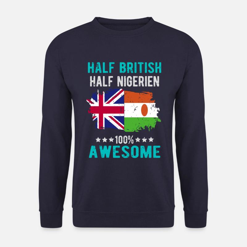 Half British Half Nigrer - Unisex Sweatshirt - navy