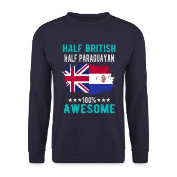 Moitié britannique moitié paraguayen - Sweat-shirt Unisexe - marine - Devant - Alina (178cm) & Michal (187cm)