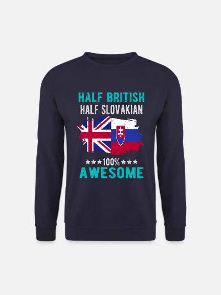 Half British Half Slovak - Unisex Sweatshirt - navy