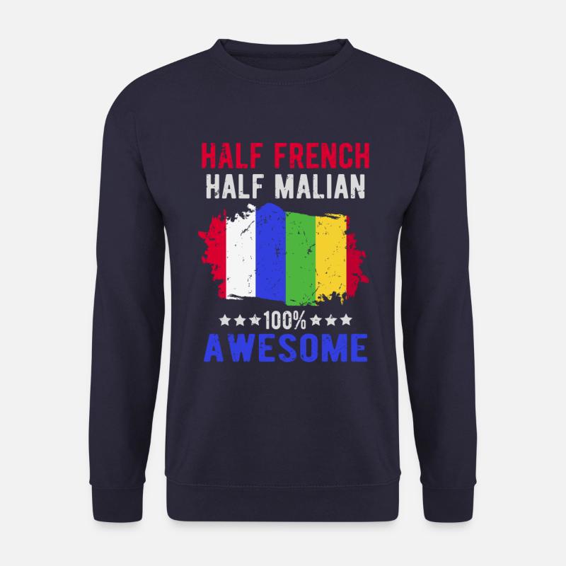 Moitié Français moitié malien - Sweat-shirt Unisexe - marine