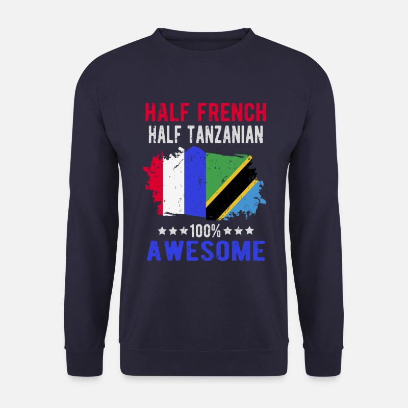 Halb Franzose Halb Tansanier - Unisex Pullover - Navy