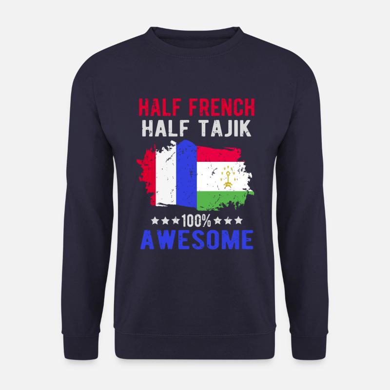 Moitié Français moitié tadjik - Sweat-shirt Unisexe - marine