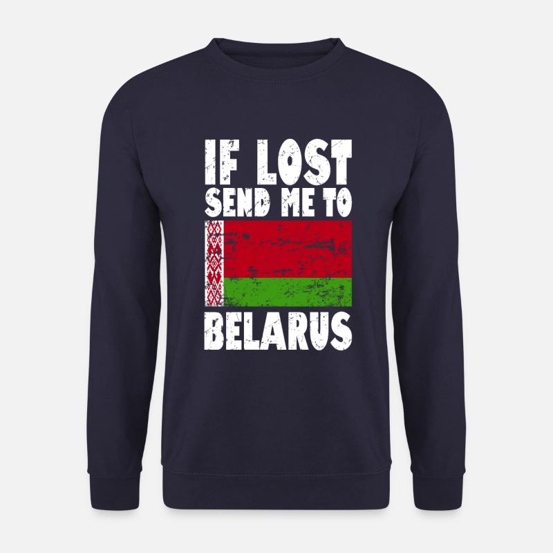 Belarus Flag Slogan - Unisex Sweatshirt - navy