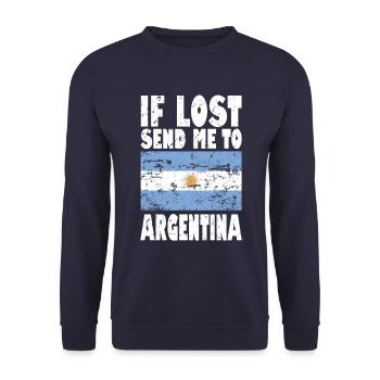 Drapeau de l’Argentine - Sweat-shirt Unisexe - marine - Devant - Alina (178cm) & Michal (187cm)