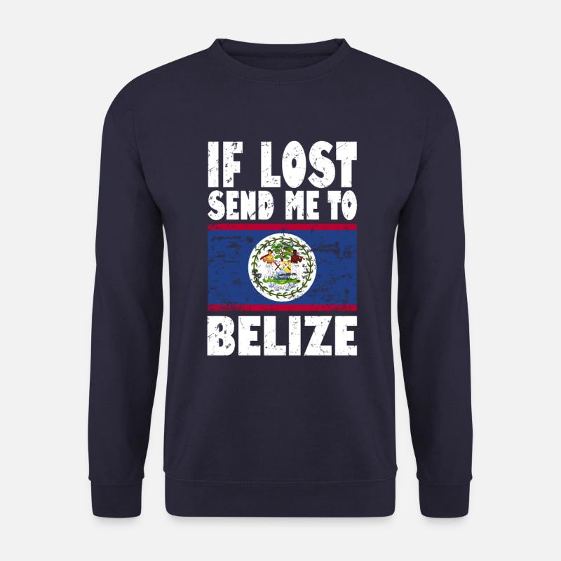 Belize Flag Saying - Unisex Sweatshirt - navy