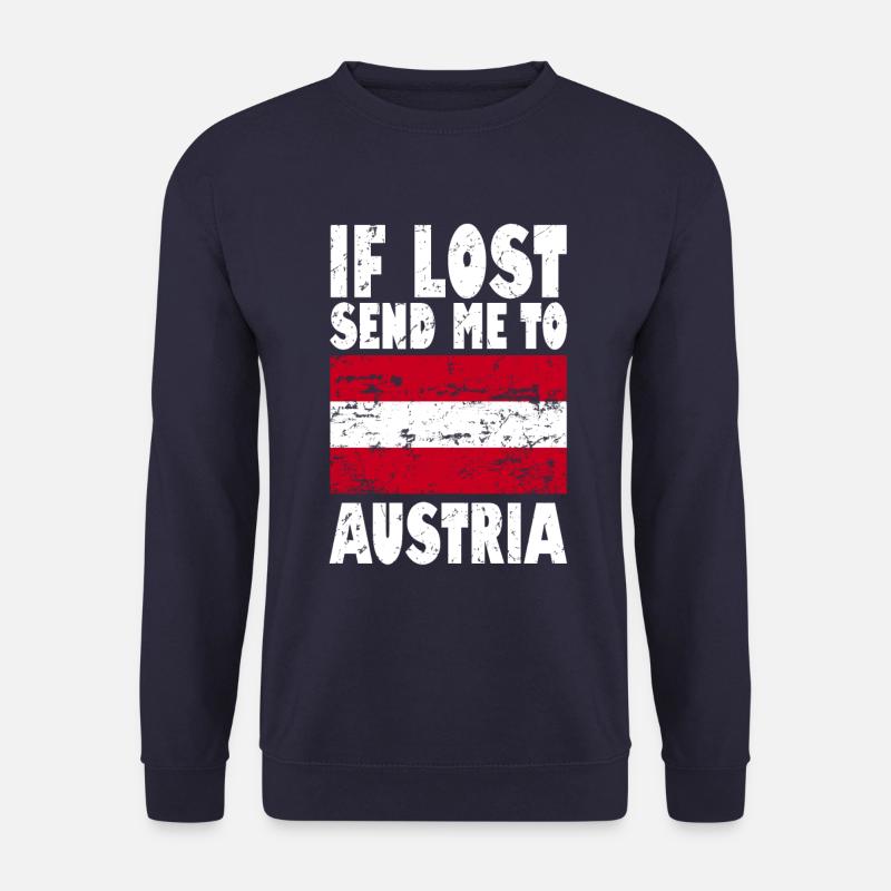 Slogan du drapeau de l’Autriche - Sweat-shirt Unisexe - marine