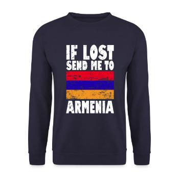 Drapeau de l’Arménie - Sweat-shirt Unisexe - marine - Devant - Alina (178cm) & Michal (187cm)