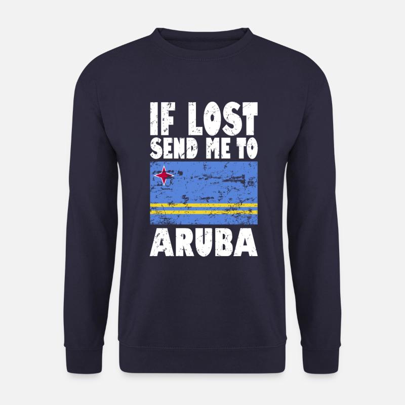 Aruba Flag Saying - Unisex Sweatshirt - navy