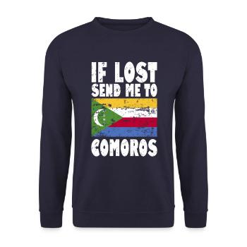 Comoro's flag saying - Unisex Sweatshirt - navy - Front - Alina (178cm) & Michal (187cm)