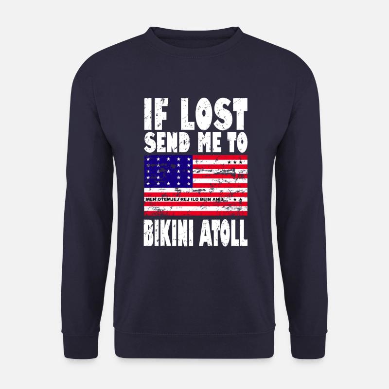 Bikini Atoll Flag Saying - Unisex Sweatshirt - navy
