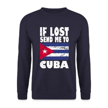 Drapeau de Cuba - Sweat-shirt Unisexe - marine - Devant - Alina (178cm) & Michal (187cm)