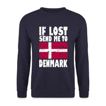 Dicton du drapeau du Danemark - Sweat-shirt Unisexe - marine - Devant - Alina (178cm) & Michal (187cm)