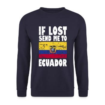 Drapeau de l’Équateur - Sweat-shirt Unisexe - marine - Devant - Alina (178cm) & Michal (187cm)