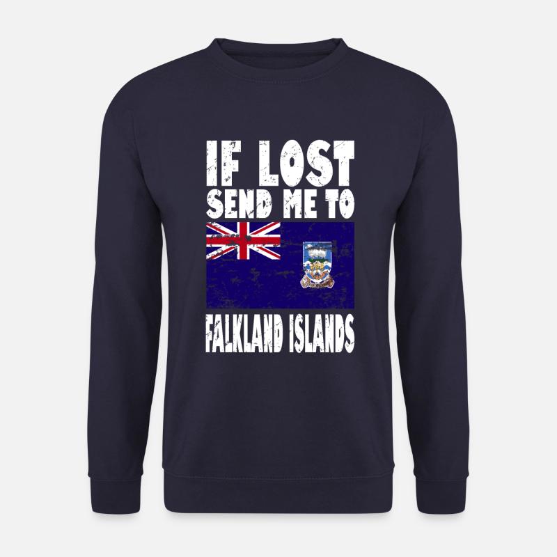 Falkland Islands Flag Saying - Unisex Sweatshirt - navy