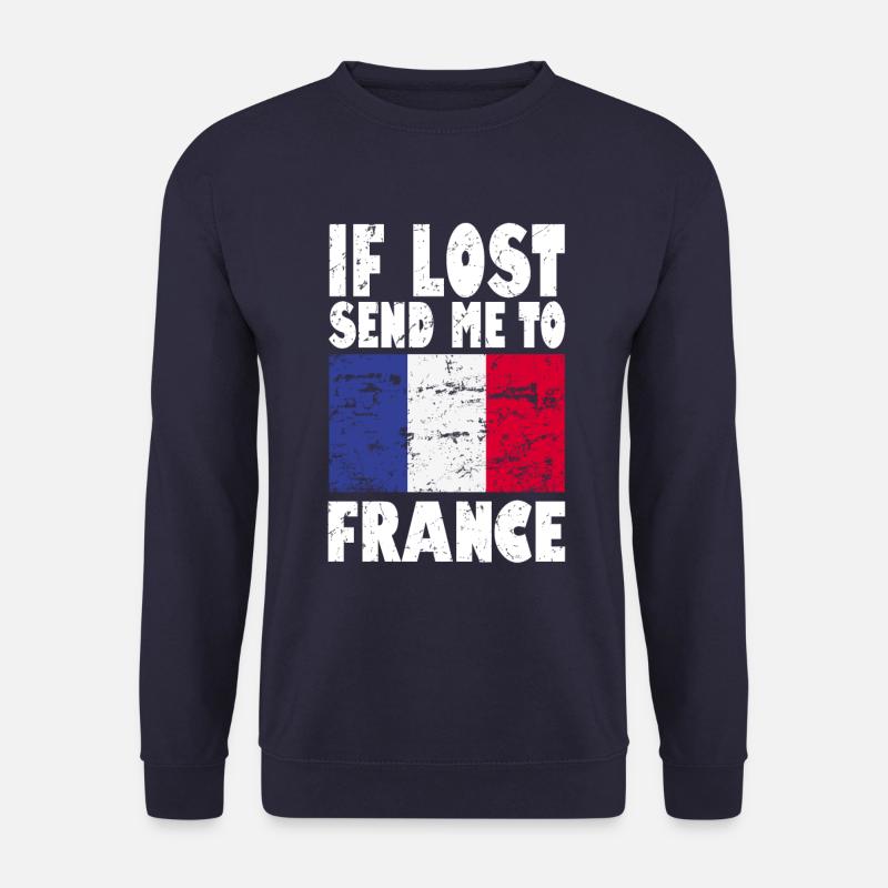 France Flag Slogan - Unisex Sweatshirt - navy