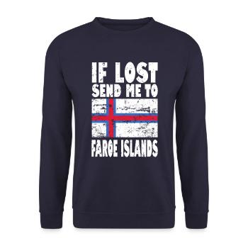 Drapeau des îles Féroé - Sweat-shirt Unisexe - marine - Devant - Alina (178cm) & Michal (187cm)