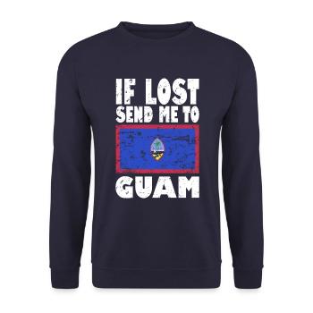 Guam Flag Saying - Unisex Sweatshirt - navy - Front - Alina (178cm) & Michal (187cm)