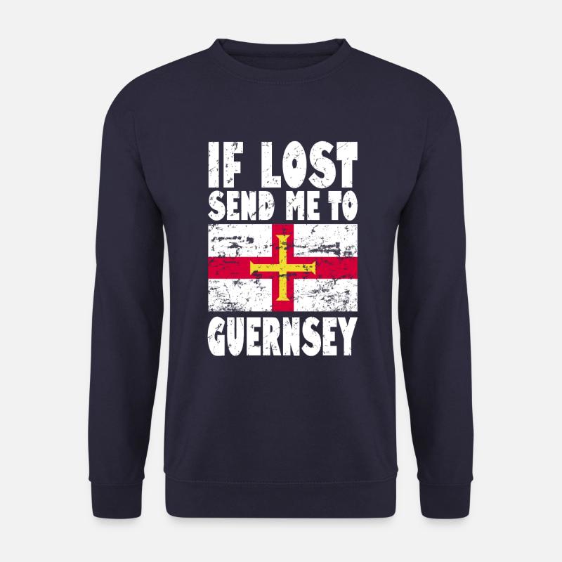 Dicton du drapeau de Guernesey - Sweat-shirt Unisexe - marine