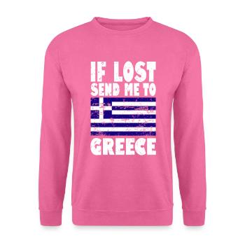 Drapeau de la Grèce - Sweat-shirt Unisexe - rose - Devant