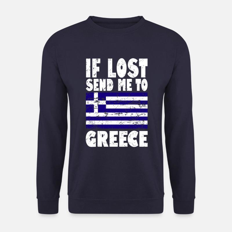 Greece Flag Saying - Unisex Sweatshirt - navy