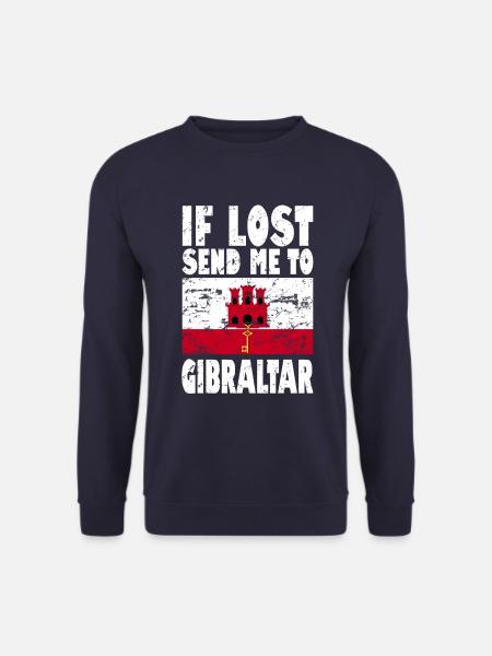 Gibraltar Flag Saying - Unisex Sweatshirt - navy