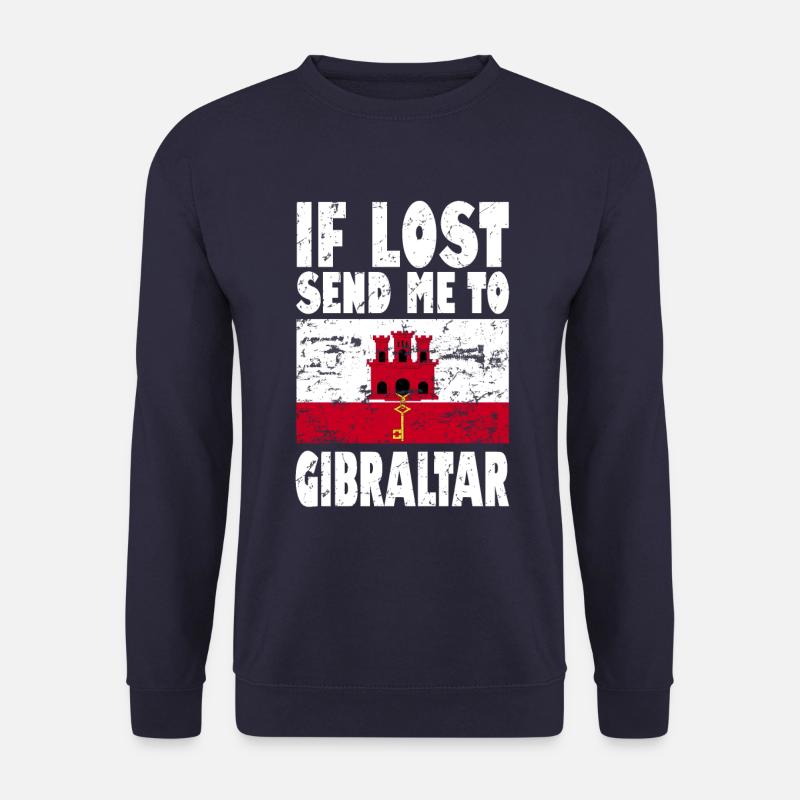 Gibraltar Flag Saying - Unisex Sweatshirt - navy