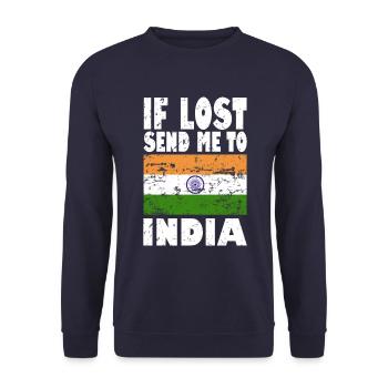 Drapeau de l’Inde - Sweat-shirt Unisexe - marine - Devant - Alina (178cm) & Michal (187cm)