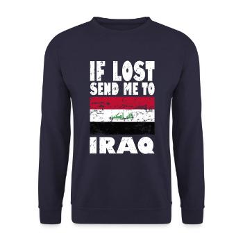 Slogan du drapeau irakien - Sweat-shirt Unisexe - marine - Devant - Alina (178cm) & Michal (187cm)