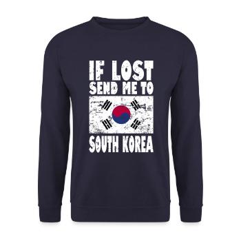 Drapeau de la Corée du Sud - Sweat-shirt Unisexe - marine - Devant - Alina (178cm) & Michal (187cm)