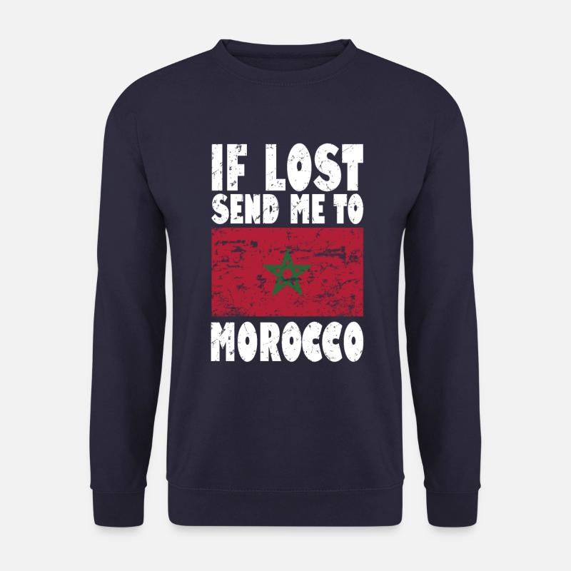 Marokko Flagge Spruch - Unisex Pullover - Navy