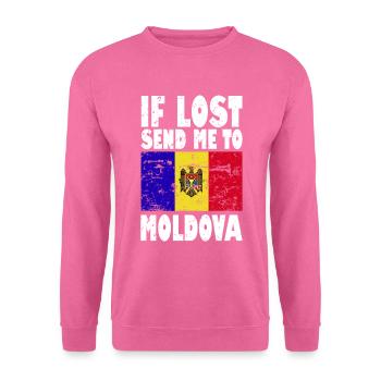 Moldawien Flagge Spruch - Unisex Pullover - Pink - Vorne