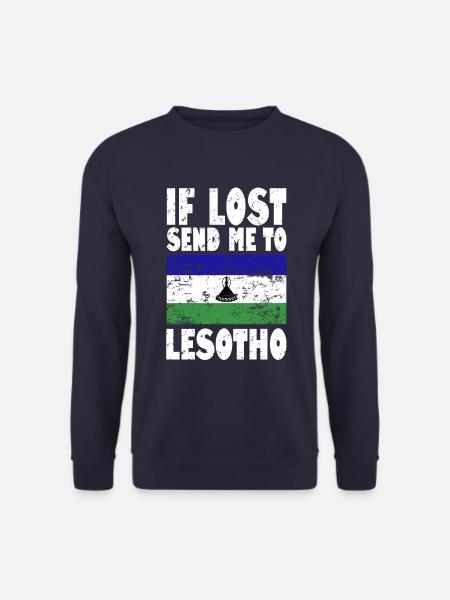 Lesotho Flag Saying - Unisex Sweatshirt - navy