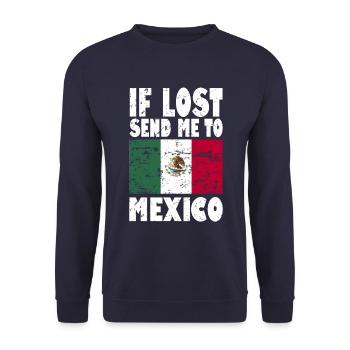 Drapeau du Mexique - Sweat-shirt Unisexe - marine - Devant - Alina (178cm) & Michal (187cm)