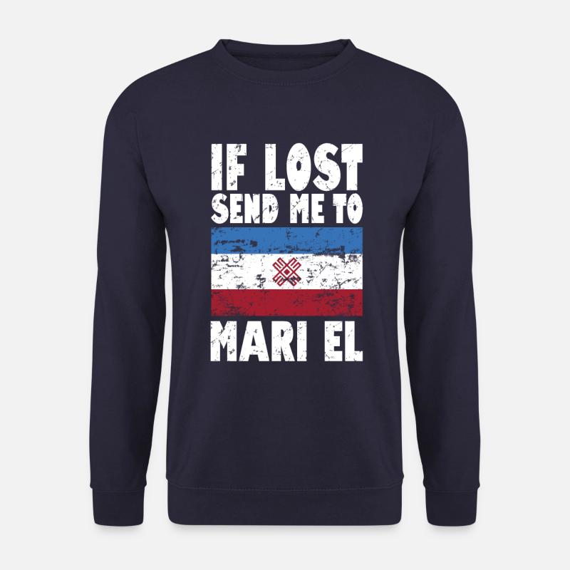 Mari El Flag Saying - Unisex Sweatshirt - navy