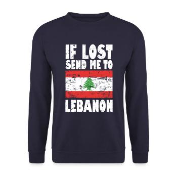 Drapeau du Liban - Sweat-shirt Unisexe - marine - Devant - Alina (178cm) & Michal (187cm)