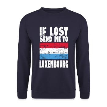 Drapeau luxembourgeois - Sweat-shirt Unisexe - marine - Devant - Alina (178cm) & Michal (187cm)