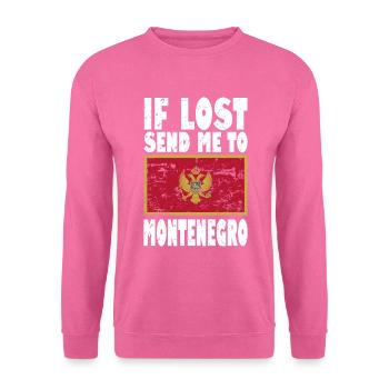 Montenegro Flagge Spruch - Unisex Pullover - Pink - Vorne