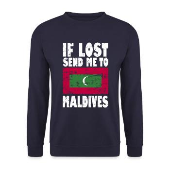 Drapeau des Maldives - Sweat-shirt Unisexe - marine - Devant - Alina (178cm) & Michal (187cm)