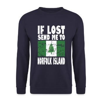 Drapeau de l’île Norfolk - Sweat-shirt Unisexe - marine - Devant - Alina (178cm) & Michal (187cm)