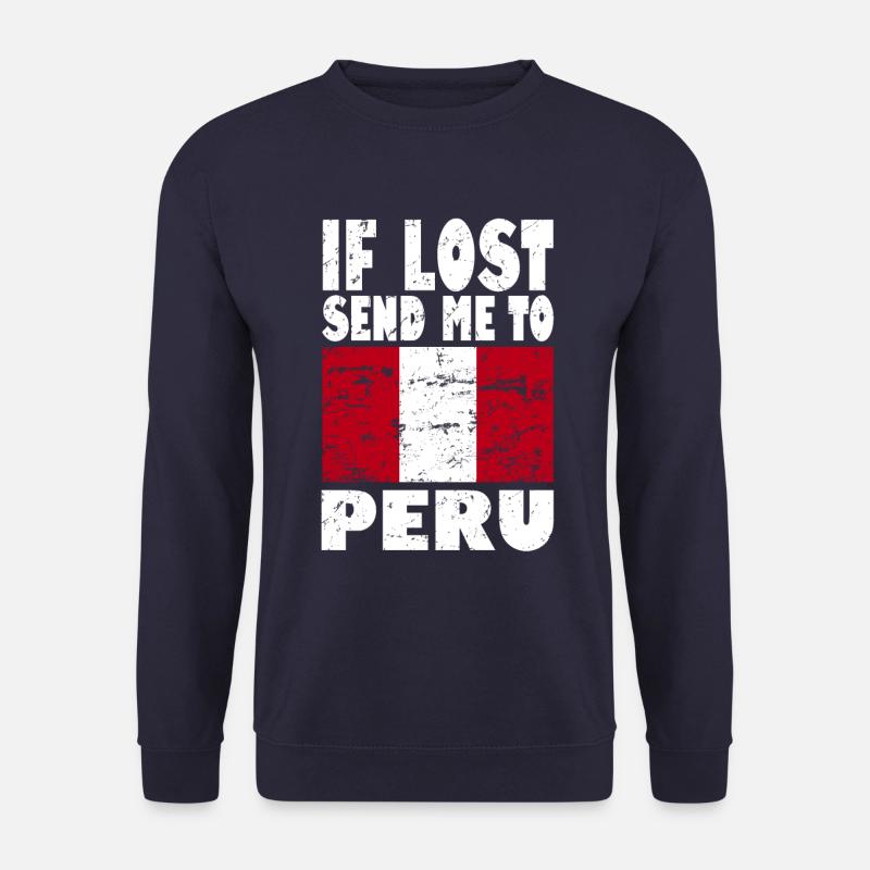 Peru Flag Saying - Unisex Sweatshirt - navy