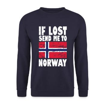Drapeau de la Norvège - Sweat-shirt Unisexe - marine - Devant - Alina (178cm) & Michal (187cm)