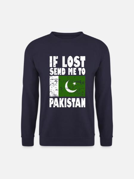 Pakistan Flagge Spruch - Unisex Pullover - Navy