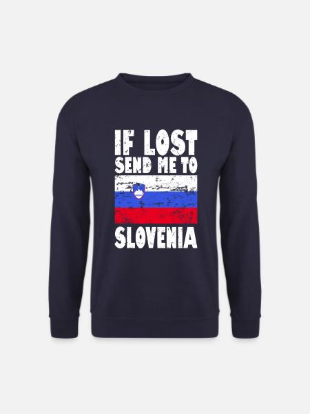 Slovenia Flag Saying - Unisex Sweatshirt - navy
