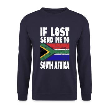 Drapeau de l’Afrique du Sud - Sweat-shirt Unisexe - marine - Devant - Alina (178cm) & Michal (187cm)